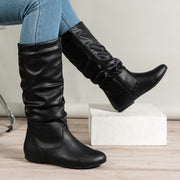 Valda Black Flat Boots