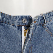 Denim Ripped Wide Leg Jeans