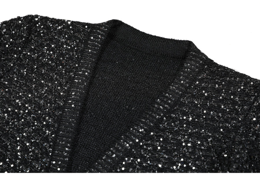 Sequined Knitted Cardigan