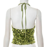 Sequin Halter Top