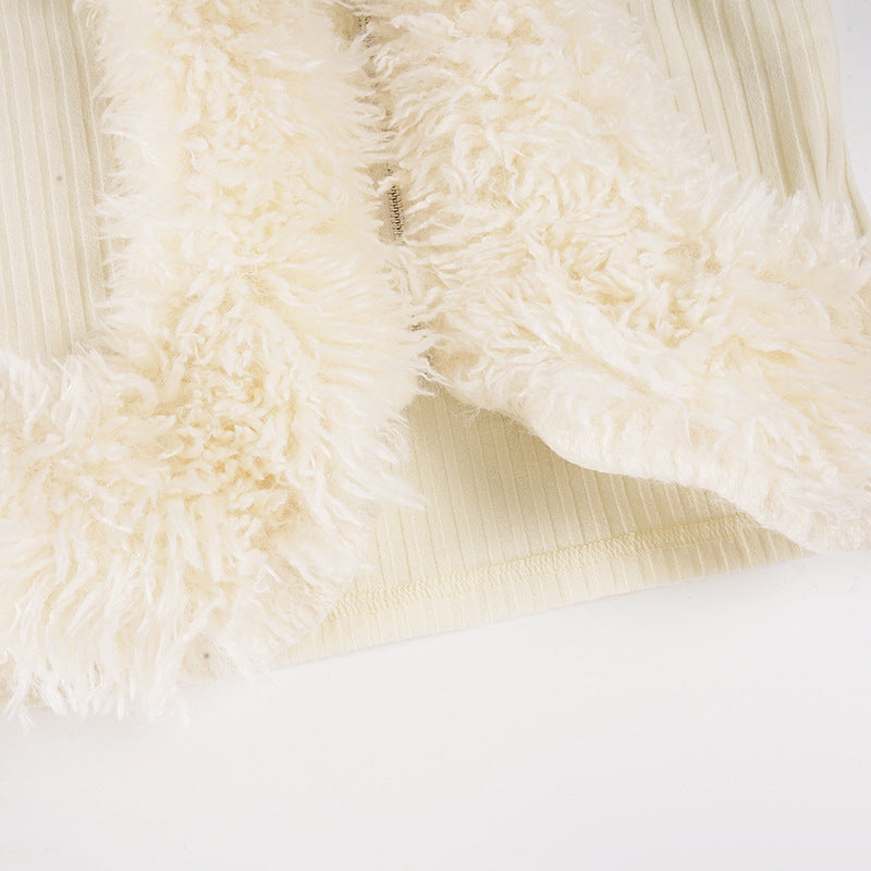 Teddy Plush Knitted Cardigan