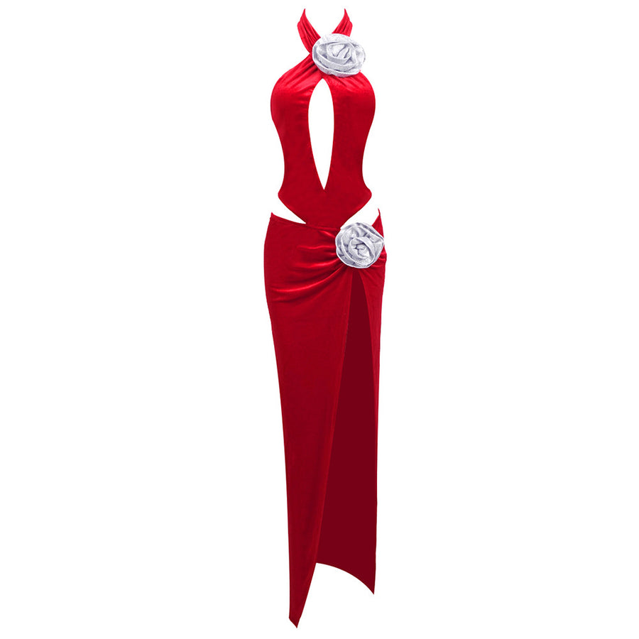 Rouge Cutout Maxi Dress