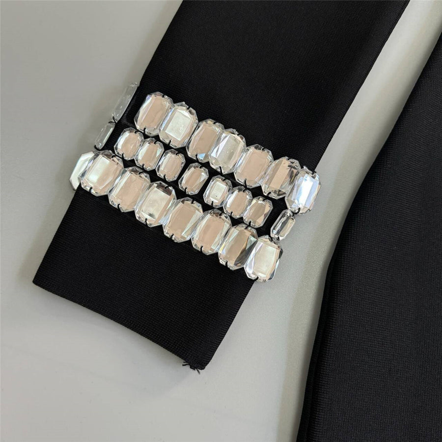 Off-Shoulder Embellished Maxi Dress