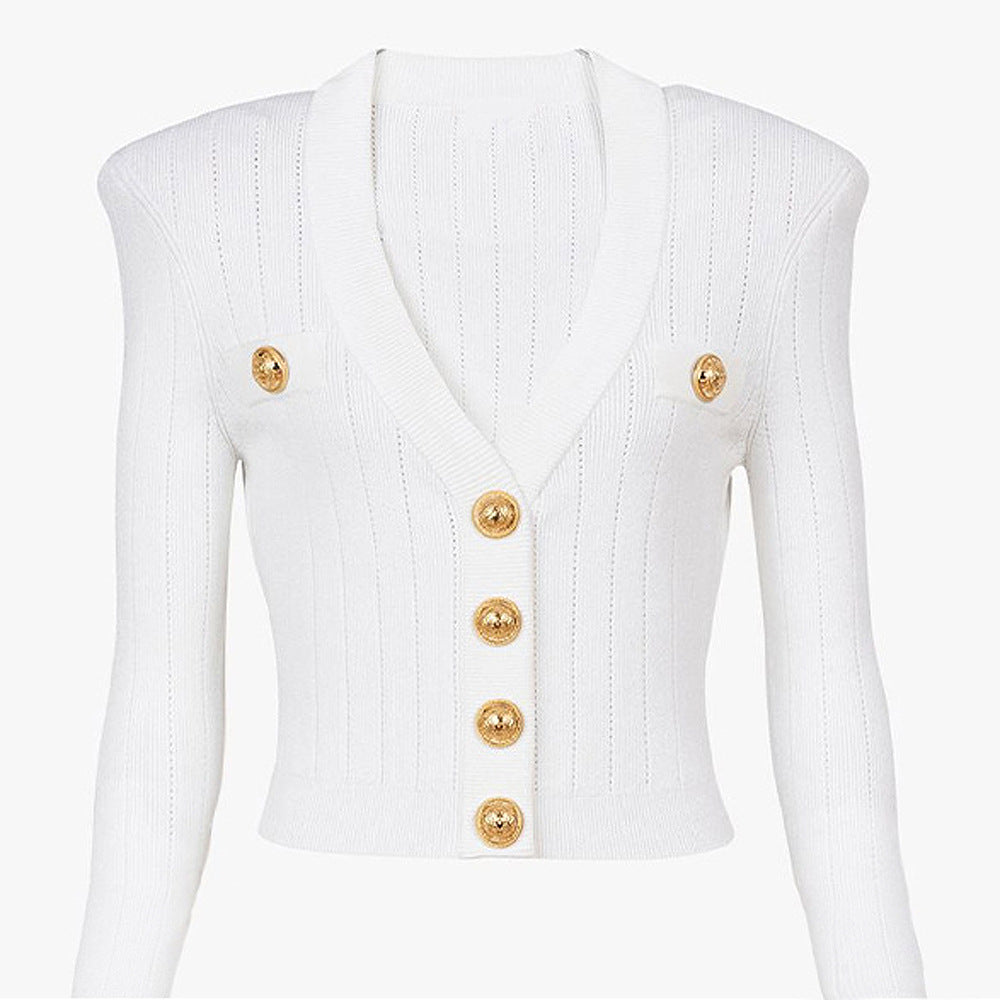 Serena Ribbed Knit Crop Cardigan