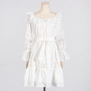 Marta Lace Trim Mini Dress