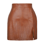 Vegan Leather Mini Skirt