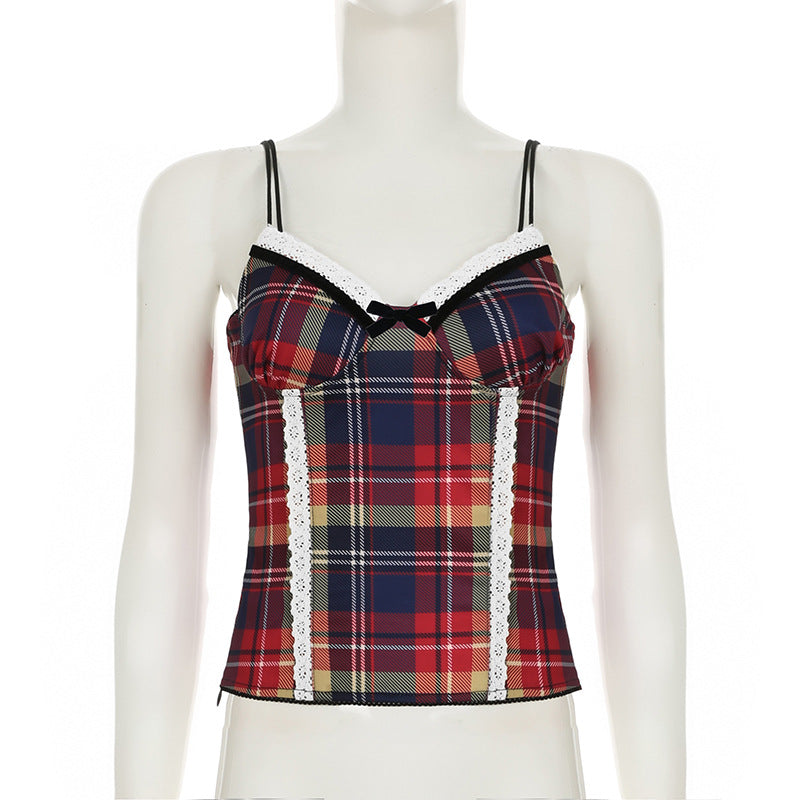 Plaid Cami Top