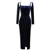 Midnight Solstice Velvet Maxi Dress