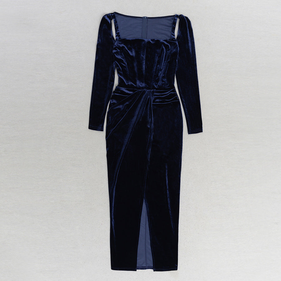 Midnight Solstice Velvet Maxi Dress