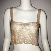 Raquel Mesh Rhinestone Cami Top