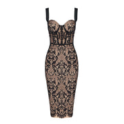 Lace Bodycon Midi Dress