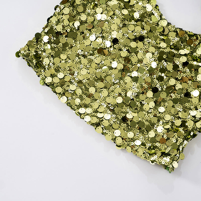 Sequin Halter Top