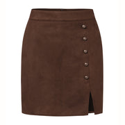 Suede High Waisted Skirt