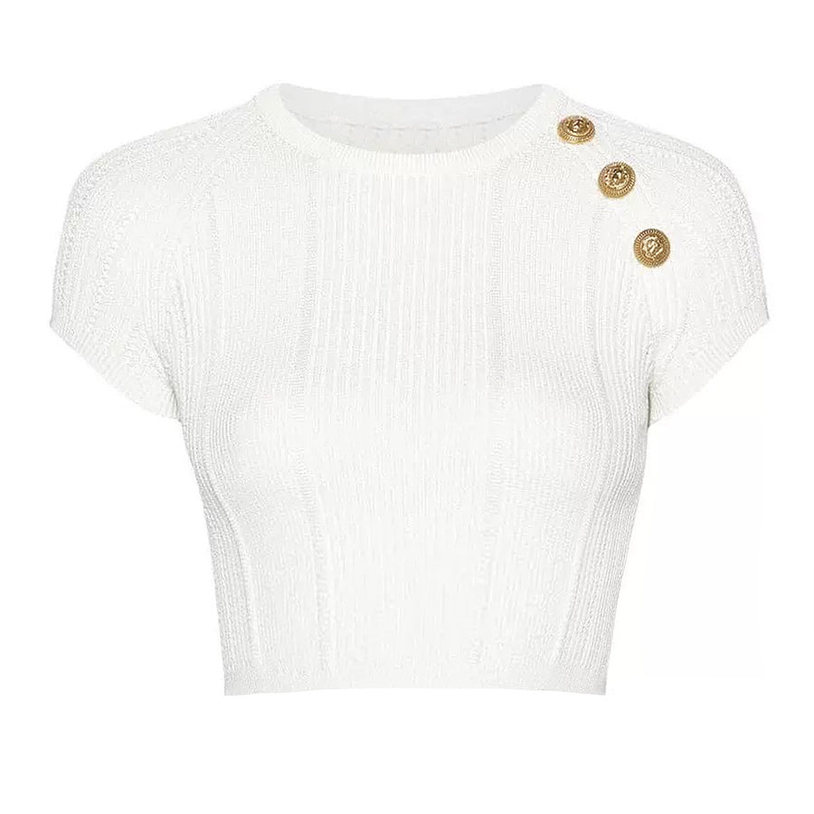 Gabrielle Ribbed Knit Crop