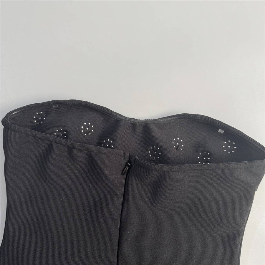 Pearlescent Embellished Mini Dress