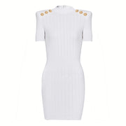 Chantal Ribbed Knit Mini Dress