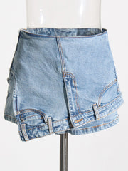 Isla Asymmetric Denim Skort