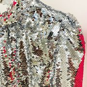 Metallic Sequin Mini Dress