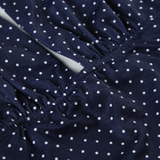 Navy Blue Polka Dot Halter Skirt Set