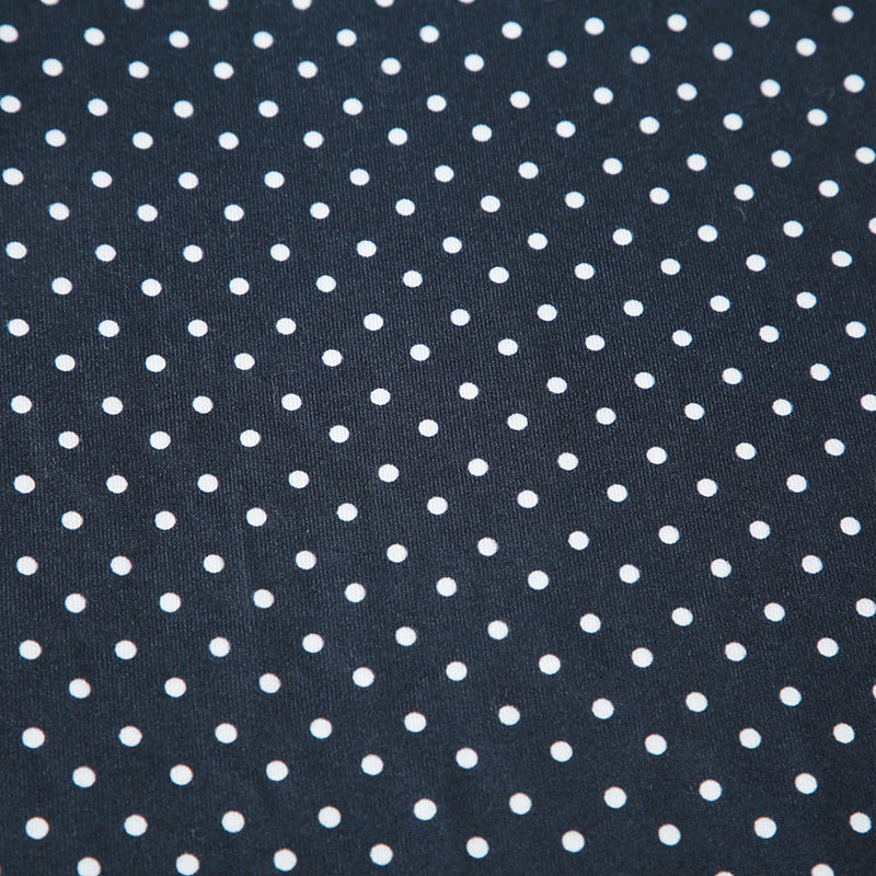 Navy Blue Sleeveless Polka Dot Mini Dress