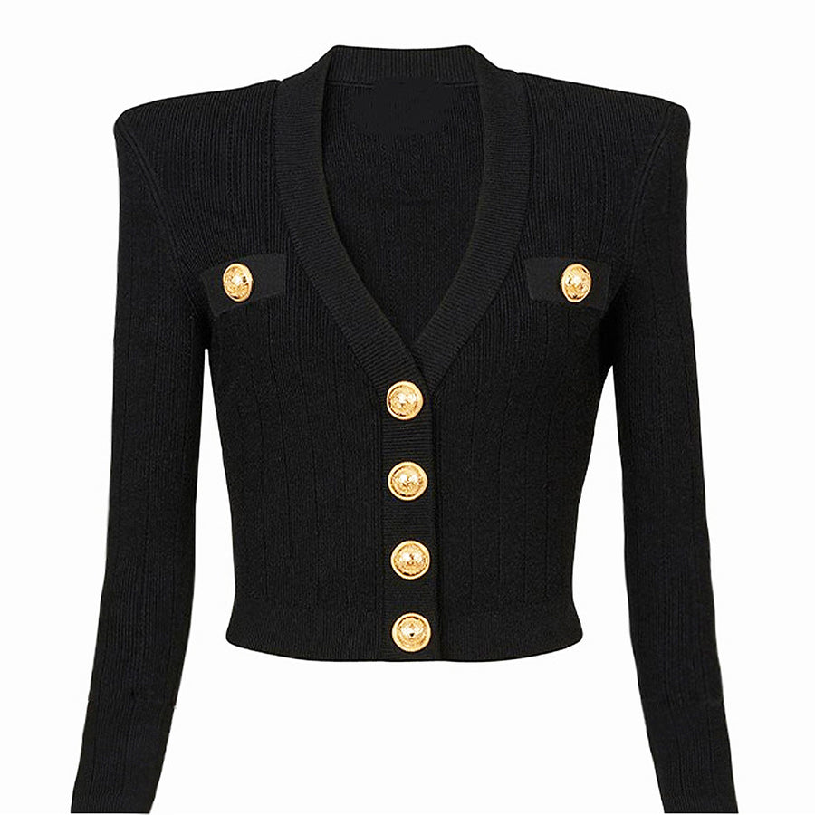 Serena Ribbed Knit Crop Cardigan