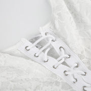 White Lace Mini Dress