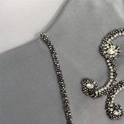 Sterling Rhinestone Choker + Maxi Dress