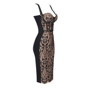 Lace Bodycon Midi Dress