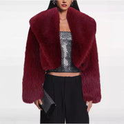 Faux Fur Cropped Coat