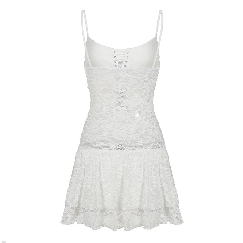 White Lace Mini Dress