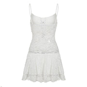 White Lace Mini Dress