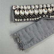 Sterling Rhinestone Choker + Maxi Dress