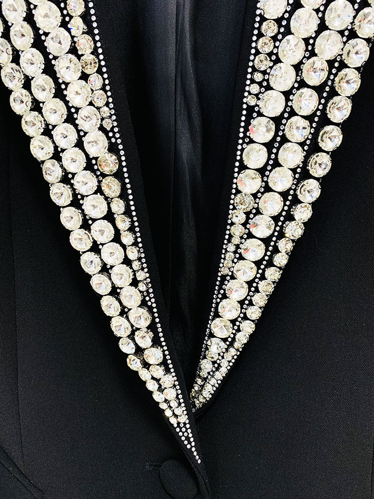 Rhinestone Embellished Blazer