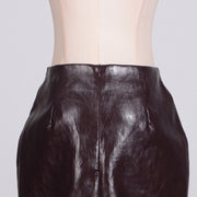 Vegan Leather Midi Skirt