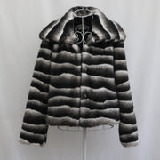 Monochrome Plush Short Faux Fur Coat