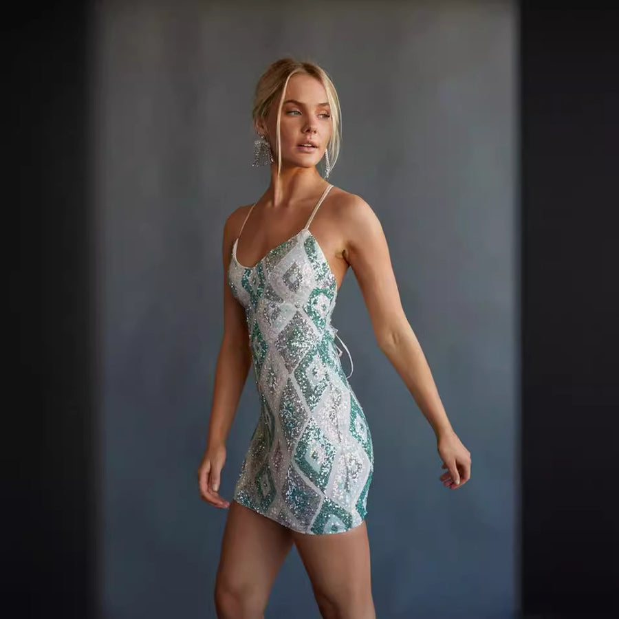 Sequined Mini Dress