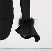 Rhinestone Collar Mini Dress