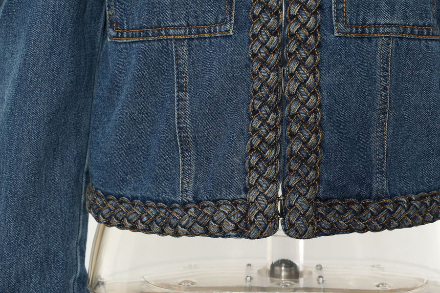 Braided Denim Jacket