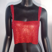 Raquel Mesh Rhinestone Cami Top