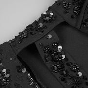 Onyx Sequin Maxi Dress
