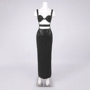 Onyx Sequin Maxi Dress
