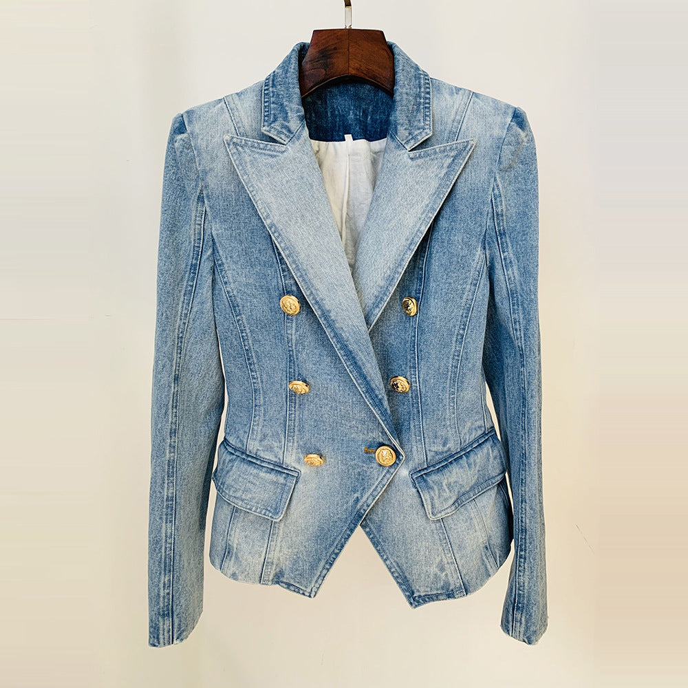 Serafina Denim + Cotton Blazer