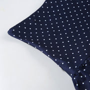 Navy Blue Polka Dot Halter Skirt Set