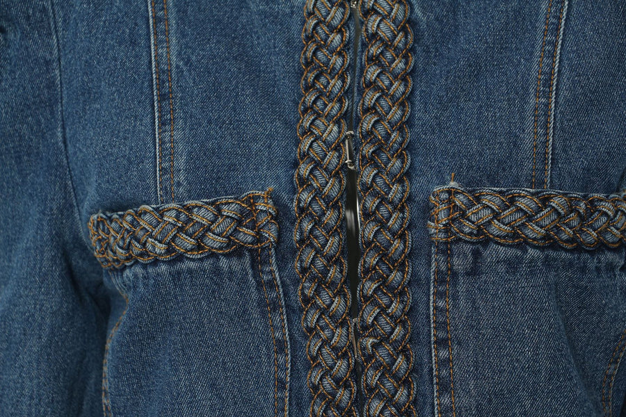 Braided Denim Jacket