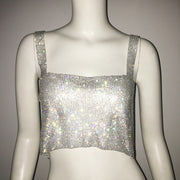 Raquel Mesh Rhinestone Cami Top