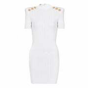 Chantal Ribbed Knit Mini Dress