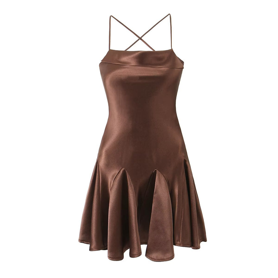 Matera Satin Mini Dress