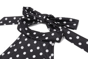 Black Polka Dot Halter Mini Dress