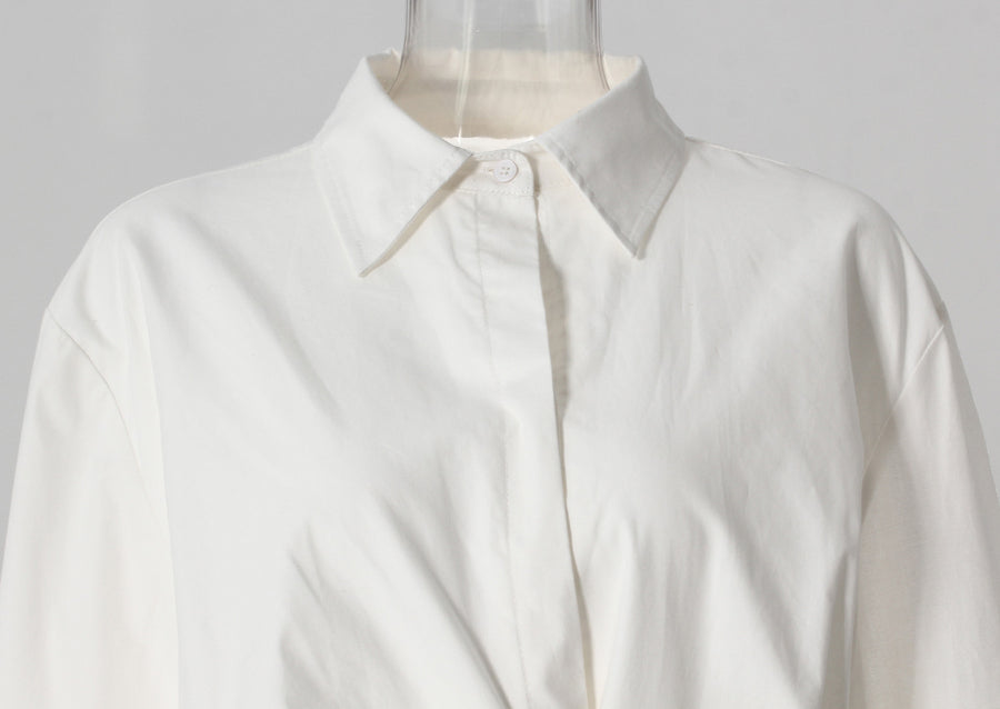 Asymmetric Belt Shirt