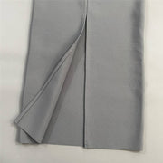 Sterling Rhinestone Choker + Maxi Dress